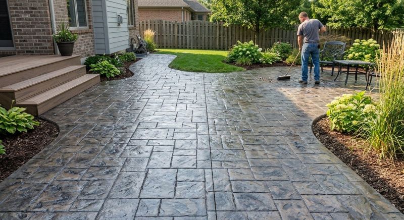 Stamped Concrete Patio Installation in Fort Worth, TX
