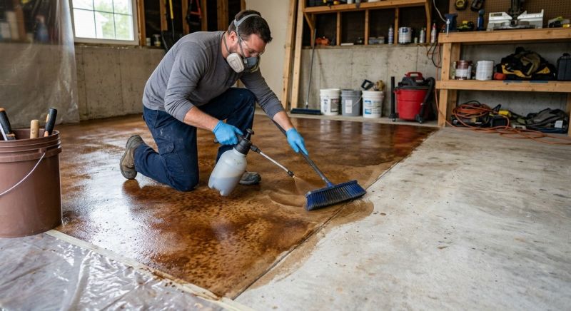 Concrete Floor Staining in Dallas, TX